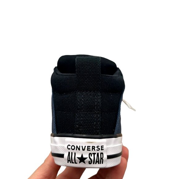 Converse Chuck Taylor All Star Youth Boy's Slip on Shoes Size 2 Navy Blue/ Black - Picture 7 of 12
